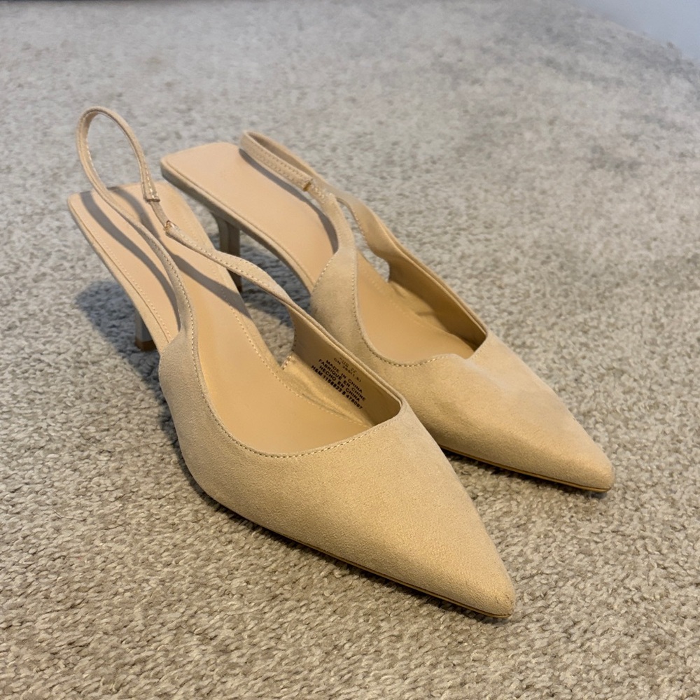 H&M Beige Slingback Heels